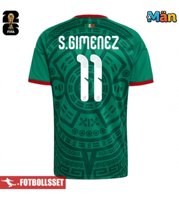 Mexiko Santiago Gimenez #11 Hemmatröja VM 2026 Kortärmad